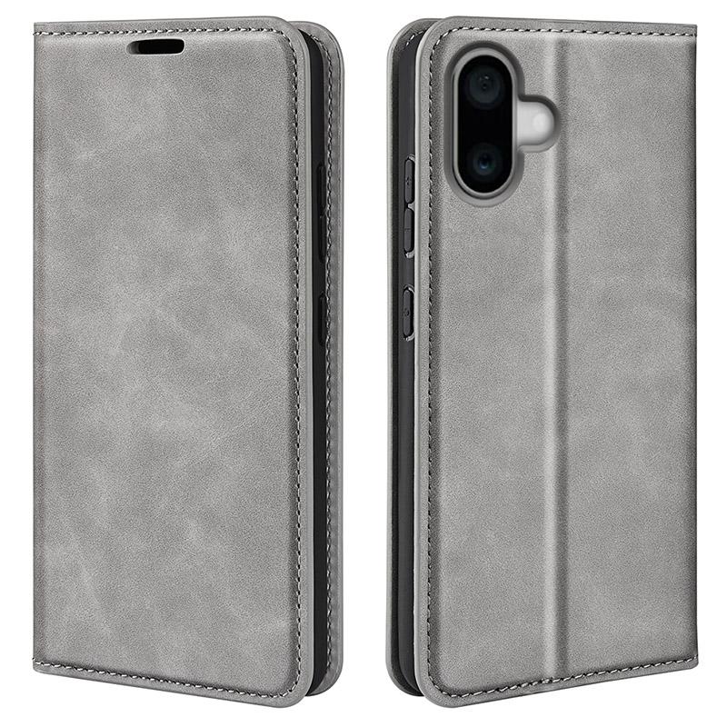 

For iPhone 16 Case Card Slots Wallet Skin-Feel PU Leather Phone Cover