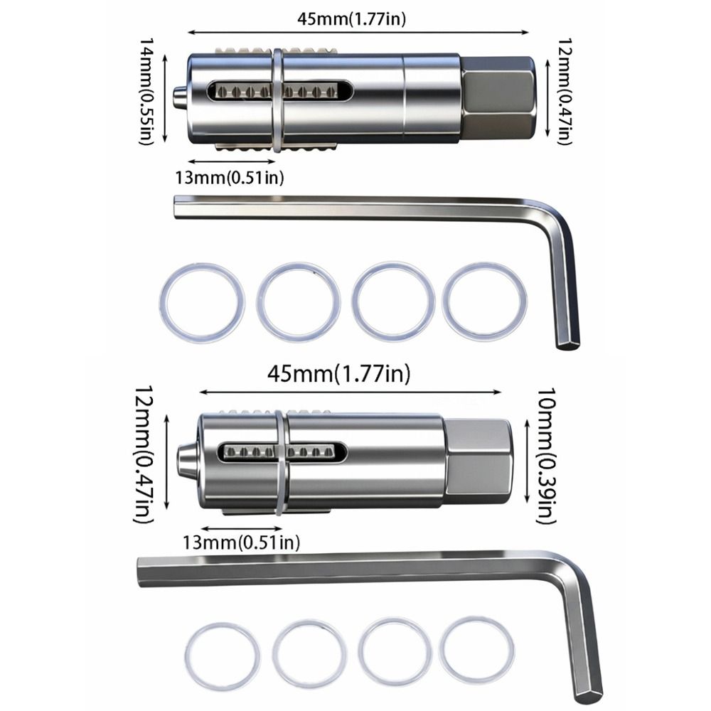 Dual Specification Broken Wire Extractor Durable Steel Damage Screw Extractor  Angle Valves Repair