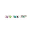 5PCS/3PCS Stackable Open Foot Rings Polished Finish Beach Jewelry Colored Gemstone Toe Rings  Bridal