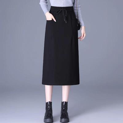 Übergröße Midi Bodycon Schlitzrock für Herbst/Winter - Mit oder Ohne Fleece Erhältlich