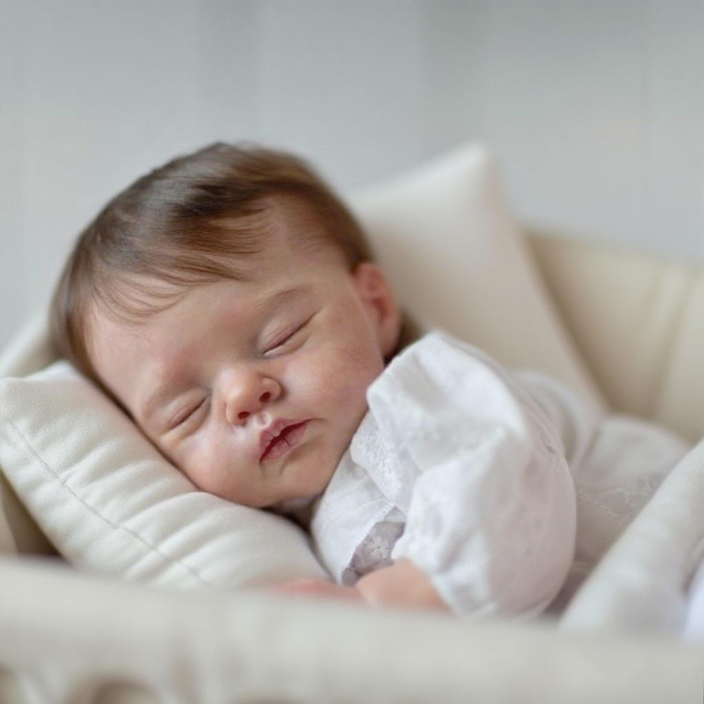 

BZDOLL Cloth Body 48 CM 3D-Paint With Visible Veins Reborn Baby Sleeping Doll Toy For Girls Lifelike Handmade Fashion Birthday Gift Character Doll cloth body doll