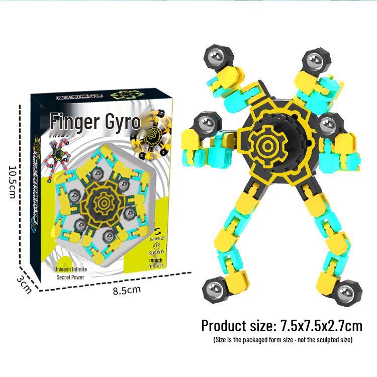 Deformable Luminous Gyro Toy: Educational Mechanical Fidget for Kids