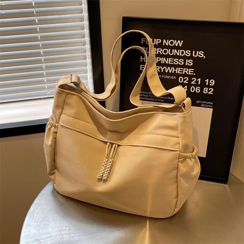 Casual Large Capacity Crossbody Bags for Women Simple Travel Portable Ladies Shoulder Bag Solid Color Female Tote Handbags