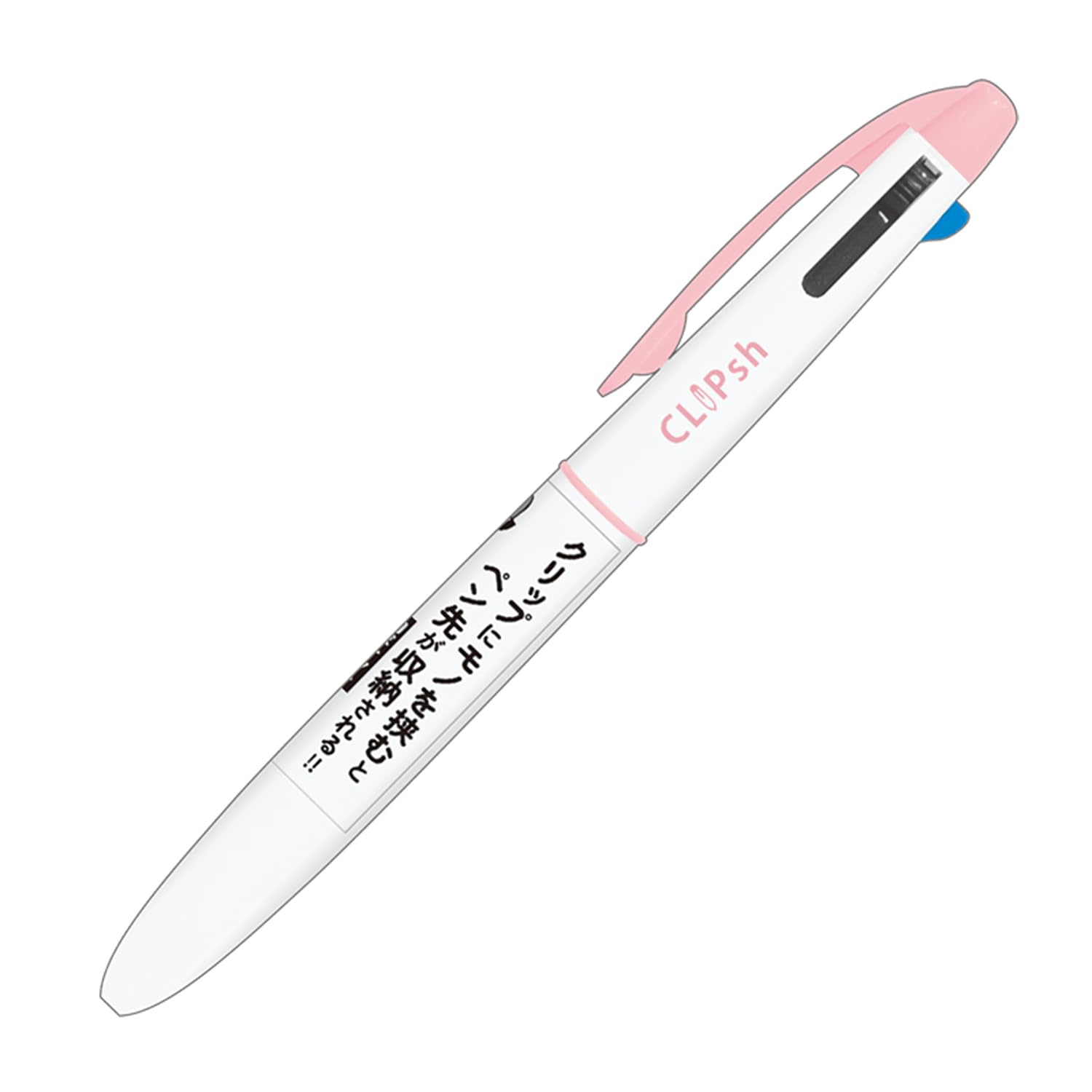 Kamio Japan CLIPSH Ballpoint 224901 3-Color Pen, 0.7mm, Pink, розовый