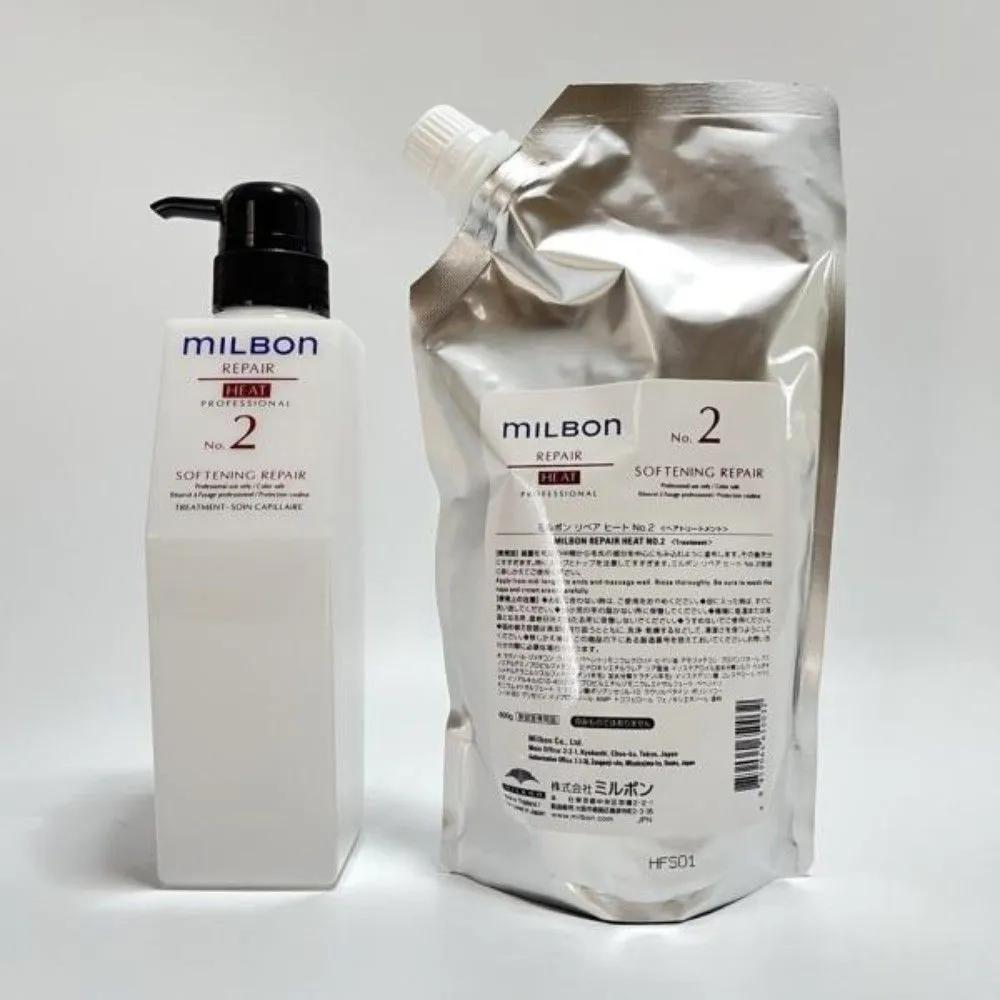 Milbon Repair Heat No. В комплекте 1 бутылка смягчающего средства 600 г