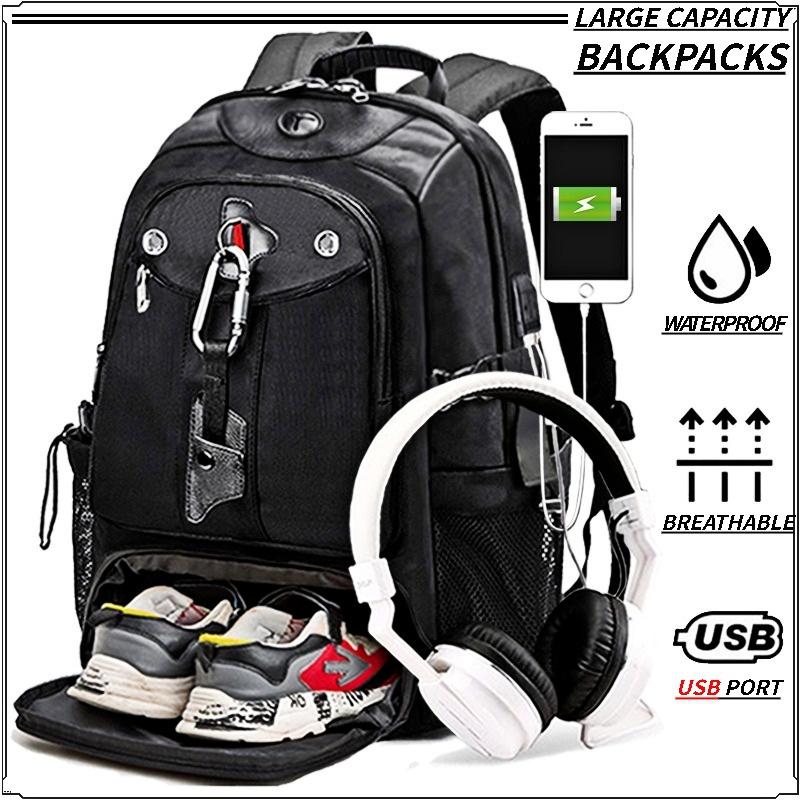 thumbnail interactive-video image 1 of ProEtrade Travel Backpack – Extra Large Laptop Bag, TSA Approved, USB Charging Port, Fits 17 Inch Laptop (Black) 1 of 10