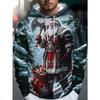 Men's Autumn and Winter 3D Printed Hooded Fashion Versatile Trend Breathable Casual Hoodies & Sweatshirts (men’s)