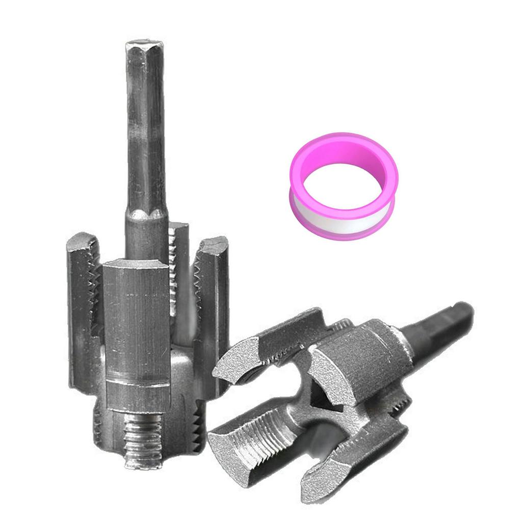 1/2'' 3/4'' Water Pipe Thread Opener Internal External Integrated Water Pipe Wire Opener For Electric Drill