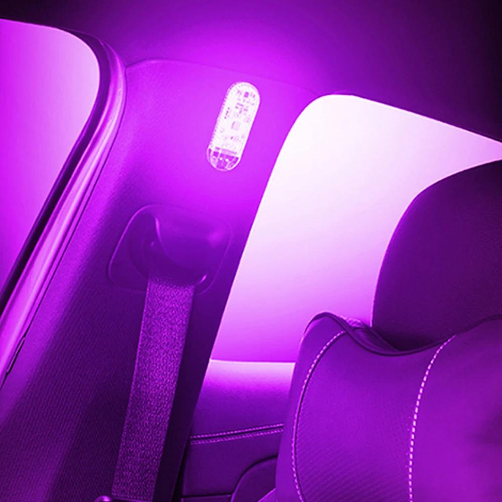 Mini LED Car Touch Light USB Charging Portable Auto Roof Ceiling Reading Night Lamp Wireless Car Decoration Light