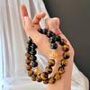 Retro Natural Tiger'S Eye Stone Black Agate Citrine Bracelet Maillard Style Bracelet.