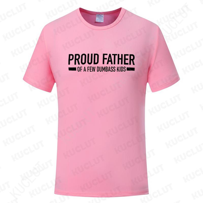 Roliga T-shirts för Män Stolt Pappa till Några Dumskallar Tryck T-shirt för Män Fäder Pappa Present Kortärmade Toppar Vardagskläder