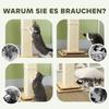 3-in-1 Cat Scratching Post, 87cm Cat Scratcher w/ Track Ball Toy, Oak Tone