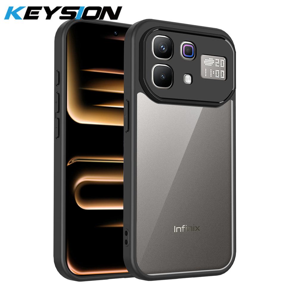 KEYSION Transparent Phone Case for Infinix Note 60 Pro 5G Soft Silicone+PC Clear Shockproof Phone Cover for Infinix Note 60 5G