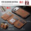Luxury Leather Phone Case for iPhone 17 Pro Max Air 16e 16 Plus 15 14 13 12 Magnetic Attraction Detachable Card Holder Wallet
