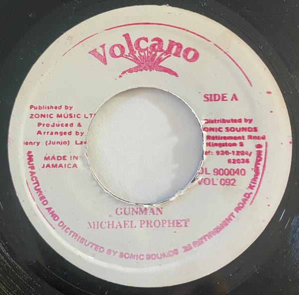 7inch Record MICHAEL PROPHET - Gunman NONE Volcano Jamaica Reggae, Ska & Dub Used