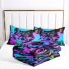 Colorful Wolf Head Quilt Fat Quilt Digital Printing Bedding Three-piece Quilt Cover