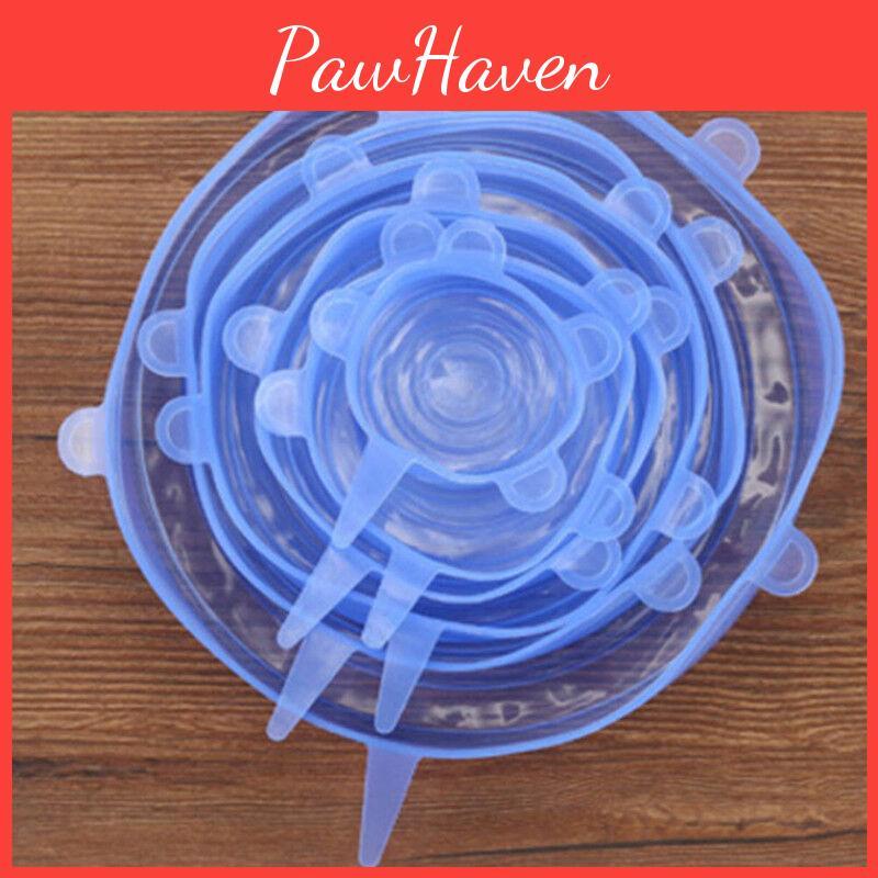 Premium Reusable Silicone Food Pot Lid Bowl Covers Set For Freshly Stored Food