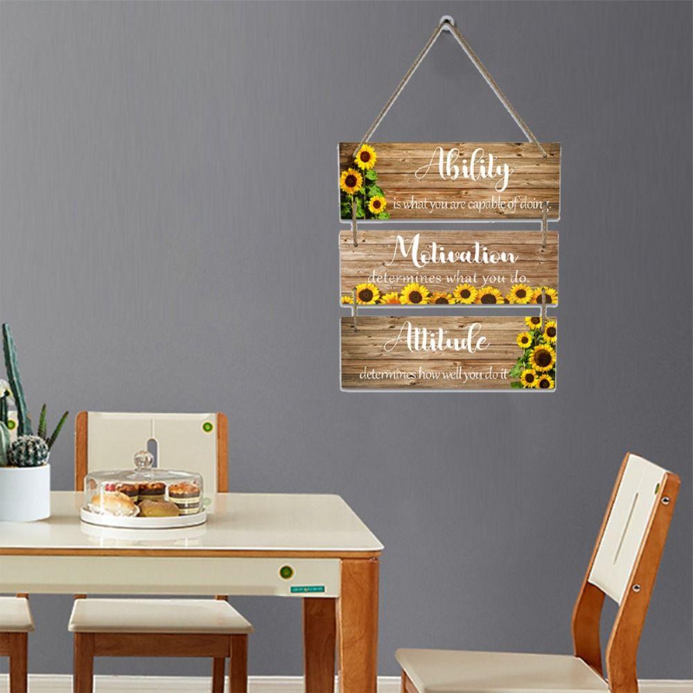 Vintage Wall Hanging Colorful Door Pendant Inspirational Wall Art Sign Living Room