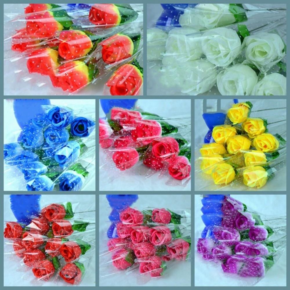 5pcs High Quality 8 Colors Simulated Rose DIY Party Decoration Festival Supplies Artificial Flowers Vintage Silk Rose Home Decor