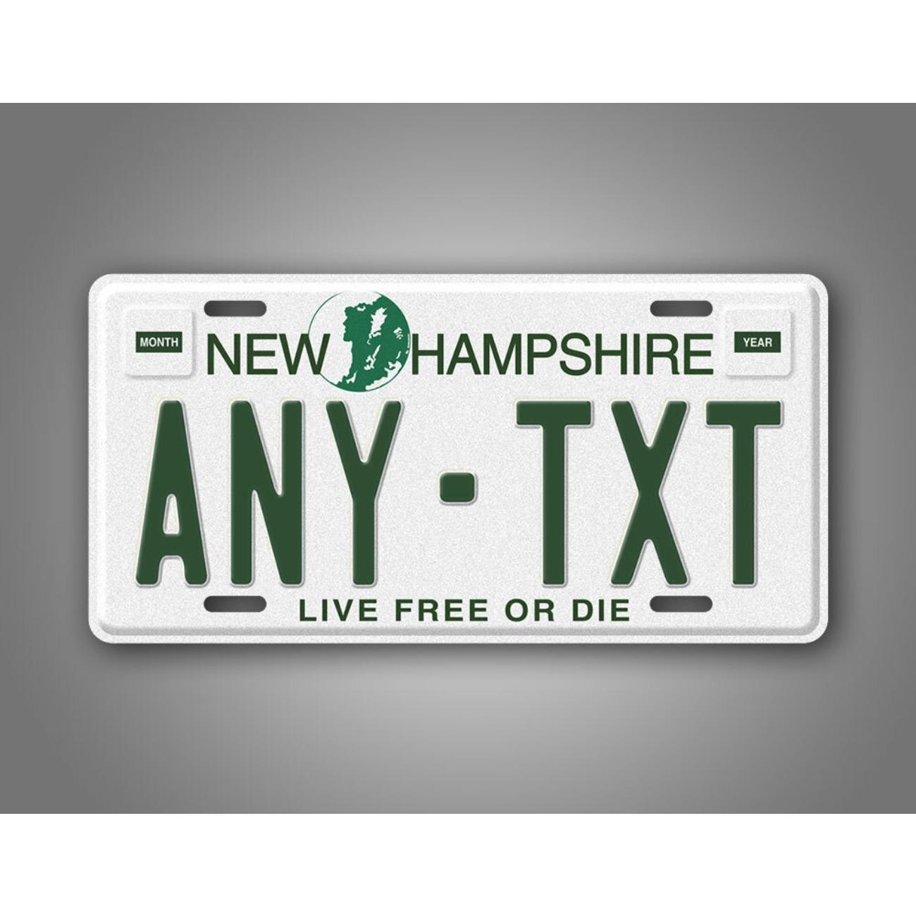 Personalized New Hampshire Tin Sign Retro Wall Decor белый