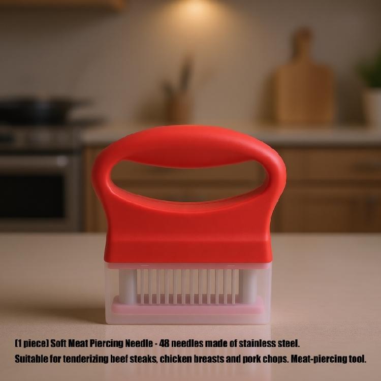 Multipurpose 48 Pin Meat Tenderizing Hammer Ergonomic Handle Meat Tenderizer For Beef Pork And Poultry Dishes