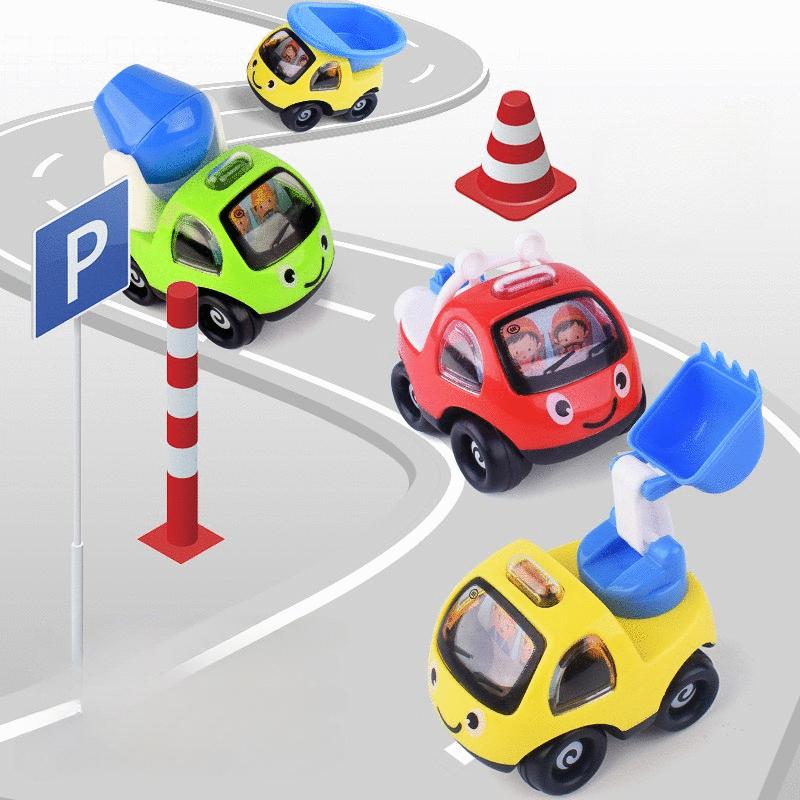 Ingenieur Fahrzeug Flugzeug Modell Kind Spielzeug Junge Trägheit Schiebe Auto Modell Engineering Auto Baby Spielzeug Reibung Autos 1 stücke Zufällige Farben