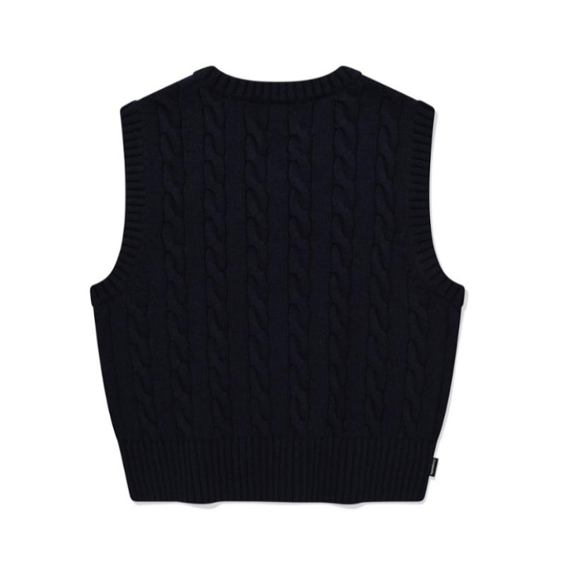 Covernot Women S Cable Knit veSt Co2304kt69 Na Pi Lg