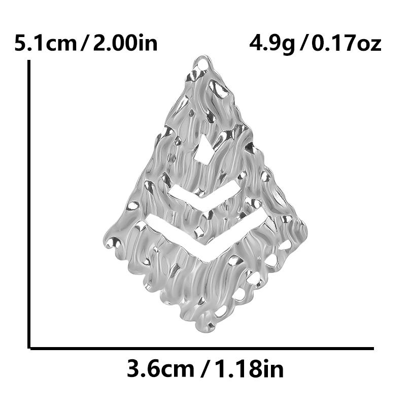 Unevenness Metal Irregular Stainless Steel Heart Charms For Jewelry Making Supplies 6pcs Diy Sea Shell Round Rectangle Pendant