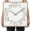 Digits oak wall clock 50cm white