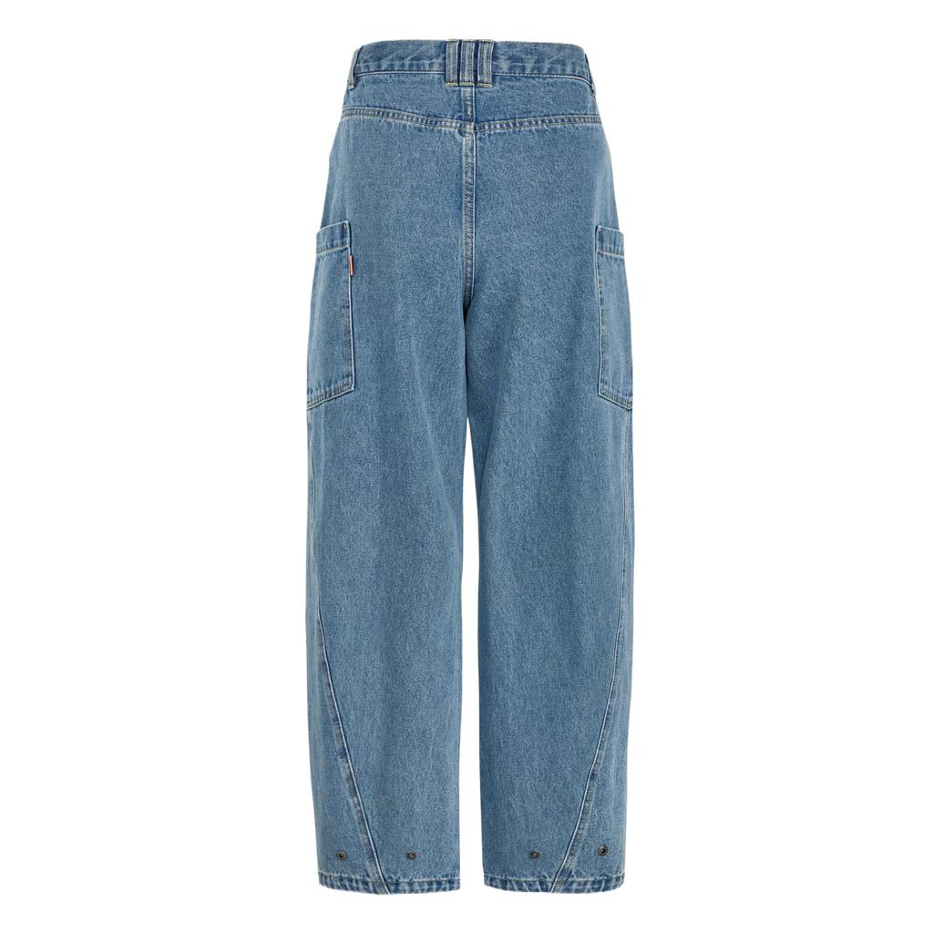 Adidas Originals Denim Joggers Loose Comfortable Casual Jeans Women Bottoms KR2628