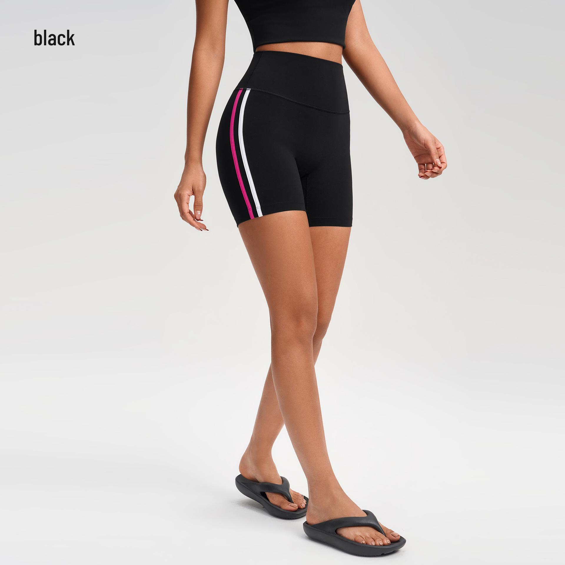 

Women s High-Waisted Tummy Control Yoga Shorts - Butt Lifting, Elastic Fit for Outdoor Fitness EU 4 чорний