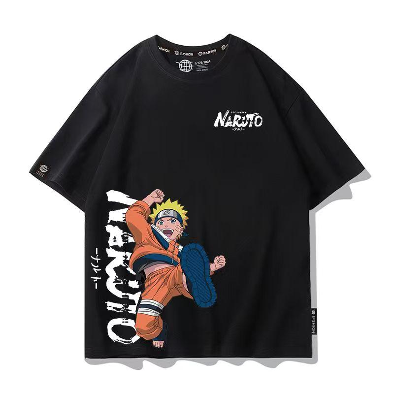 Men's Naruto Anime Graphic T-Shirt, Sasuke Uchiha & Pain Akatsuki Oversized , Summer Loose Fit Casual Streetwear for Boys&Girls