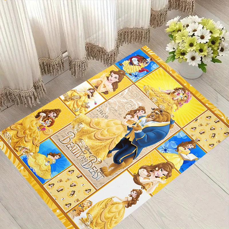 

1pc Beauty-and-the-beast Carpet Area Rug, Bedroom, and Playroom Durable, Stain-Resistant, and Easy To Clean, Living Room 60cm by 90cm