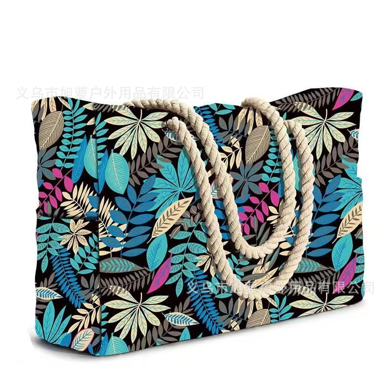 

triped ohemian arge Storage Bag Beach Bag ater-of Large apacity ote Bag Travel Canvas Bag