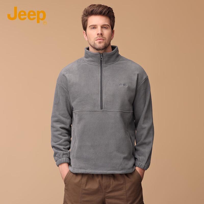 JEEP Men's Half-Zip Fleece Sweatshirt