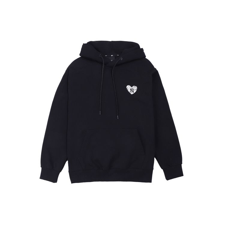 MLB New York Yankees Heart Embroidery Hoodie Unisex hoodies Black 31HDL1111-50L