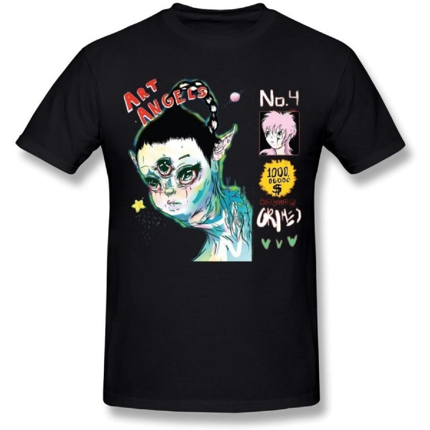 Looin Men s Art Angels Grimes Album 2015 Logo T-Shirt Black XXXXXL разноцветный