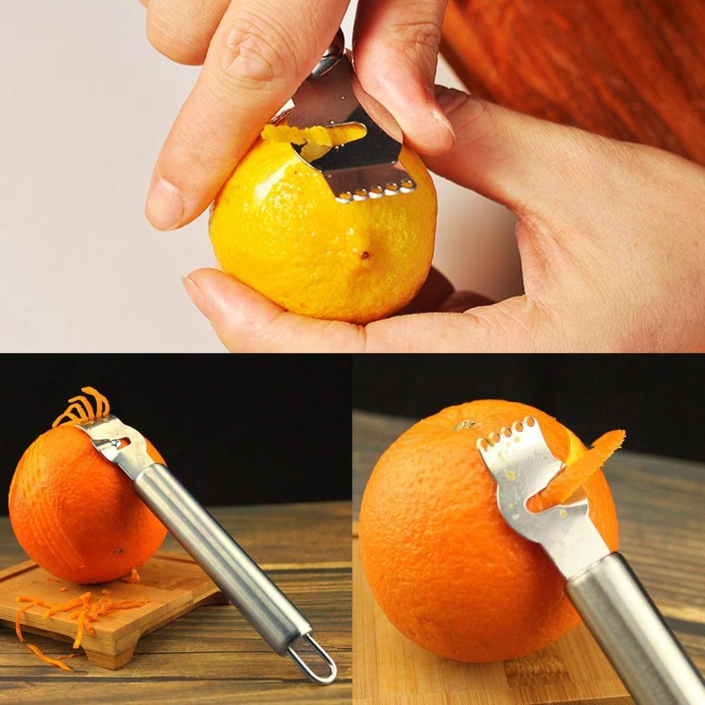 Stainless Steel Lemon Zester Manual Lemon Peeler Multifunctional Citrus Fruit Grater Orange