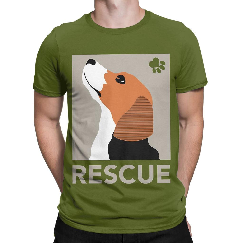 Rescue Beagle Funny 100 Cotton Tshirt Beagle Tees Tops For Unisex