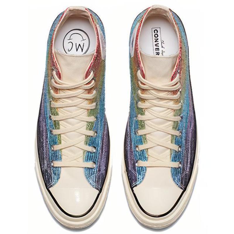 Miley Cyrus X Converse 1970s Versatile Sporty Trendy Non-Slip Abrasion Resistant Heightened High-Top Espadrilles Women's Multicolour