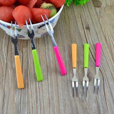 6 pezzi forchette da frutta in acciaio inossidabile carine stuzzicadenti per cibo insalata torta dessert forchette