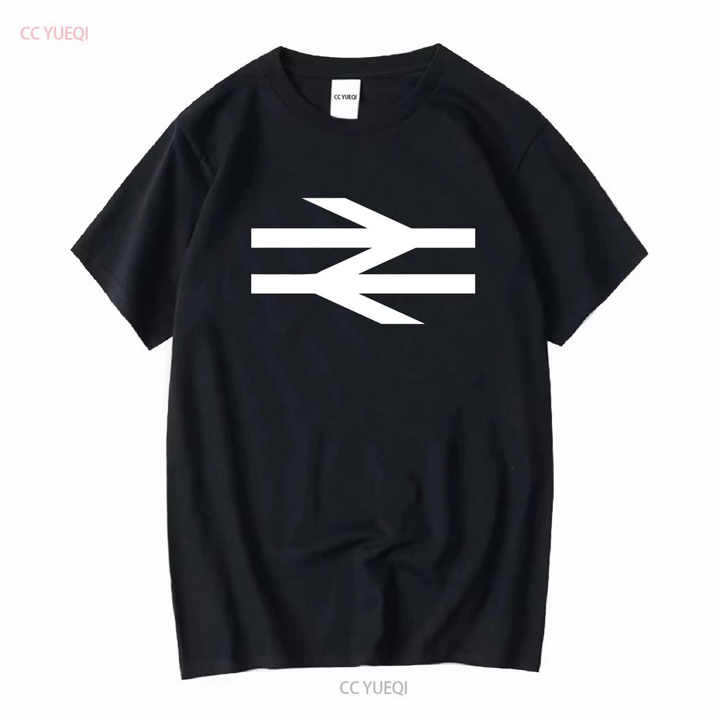 British Rail som buren av Damon Albarn T-shirt 100% premium bomull Pilar Tåg långa eller korta ärmar vintage Tvättad Mjuk Avslappnad