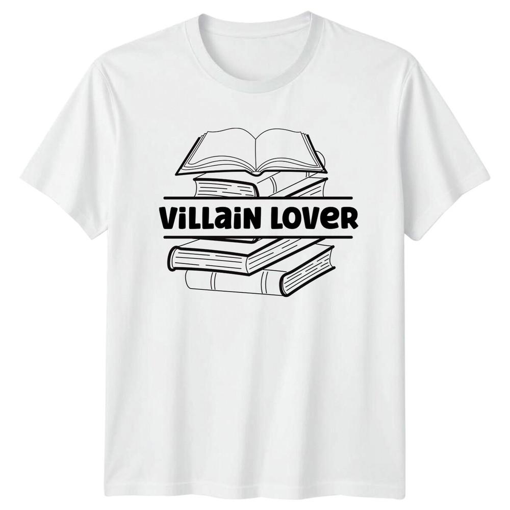 Villain Lover Books Stack TShirt Reading Hobby Gift Bookworm Tee S