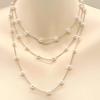Hong Kong Style Personalized Versatile Clavicle Chain Women's Necklace, Multi-layer Geometric Fine Chain Pearl Necklace