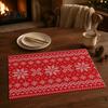 Christmas Table Decorations Kitchen Polyester Washable Place 17.7" Placemats 12.6" x Mats for Pads Dining