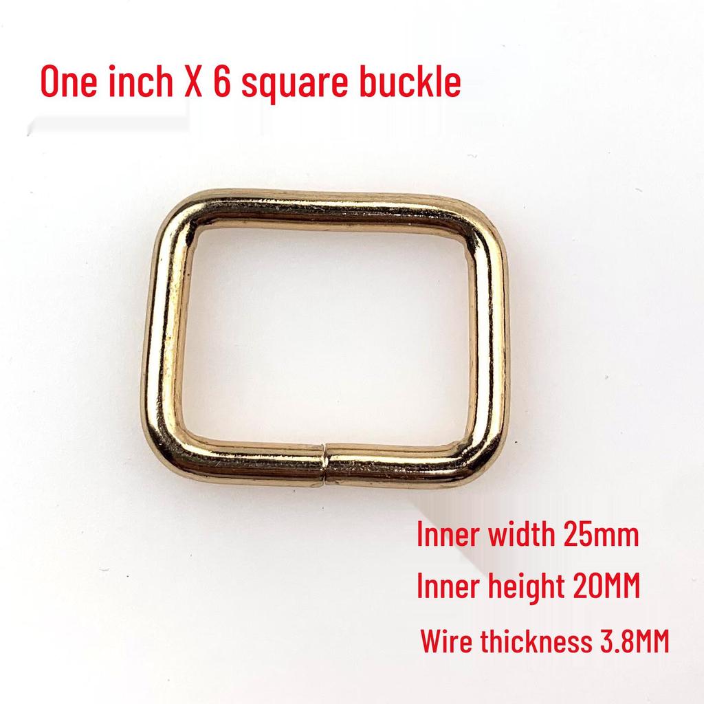 3.8MM Thick Iron Square Ring Buckle for Luggage and Webbing Adjustment
