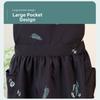 New Embroidery Flower Kitchen Apron Polyester Adjustable Cross-back Apron Oil-proof Pleated Style Dress Apron Cooking Activities