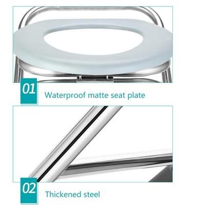 Chaise percée pliante Siège de toilette portable Pot portable Chaise percée confortable Parfaite pour le camping les randonnées