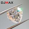 Corte 3EX DJMAX 3-20mm Coração Raro Corte Moissanita Pedras Soltas Cor D Real VVS1 Coração Formato Certificado Moissanita Diamantes