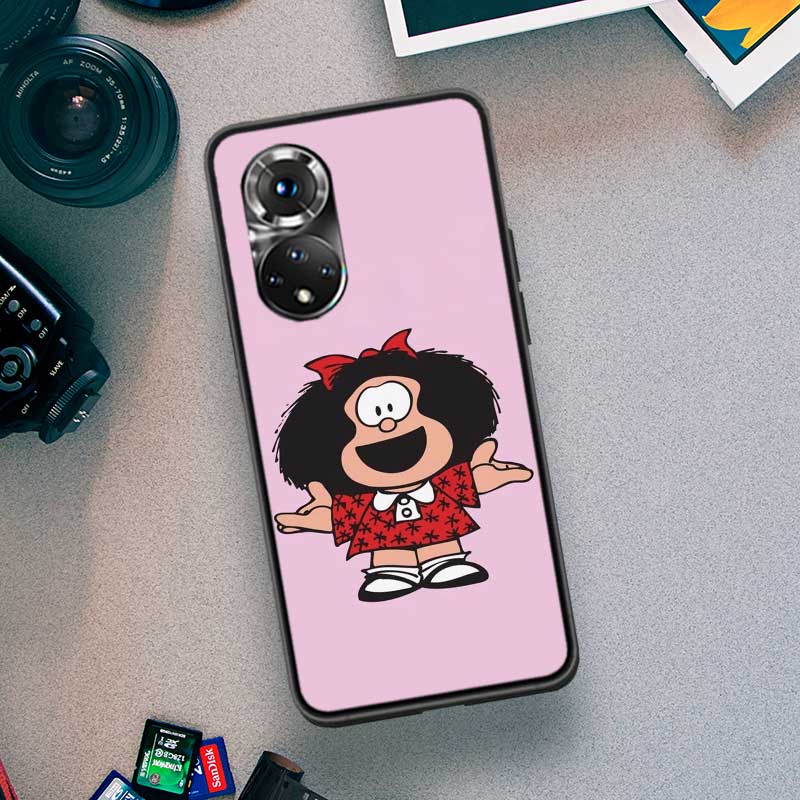 Cute M-Mafaldas Phone Case For Huawei P Smart 2021 Y5 Y6 Y7 Y9 Honor 50 20 Pro 10 10I 9 9X Y9S 8 8A 8X 8S 7S Cover